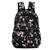 Mochila Escolar Bolsa De Costas Espaçosa Feminina Juvenil Meninas Moda Colorida Preto