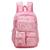 Mochila Escolar Bolsa De Costas Espaçosa Feminina Juvenil Meninas Moda Colorida Rosa Sorvetinho