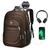 Mochila Escolar Bolsa Executiva Faculdade Grande Masculina Trava Anti Furto Espaço Notebook Marrom