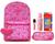 Mochila Escolar Feminina Juvenil Love Mf9121 + Kit Faber Magenta