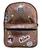 Mochila Escolar Feminina Rebecca Bonbon Love Brilho Rb9136 Castanho