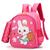 Mochila Escolar Infantil Menino Menina Dinossauro Gatinho de Costas Rosa chiclete