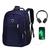 Mochila Escolar Pequena Masculina Feminina Espaço Notebook Garrafa Trabalho Faculdade AZUL