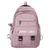 Mochila espaçosa bolso frontal e bolso com zíper na frente alça costas 2 bolsos na lateral escolar/viagem alta qualidade Rosa