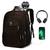 Mochila Executiva Escolar Grande Espaço Notebook Cabo Fone de Ouvido e USB Porta Garrafa Marrom