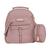 Mochila Feminina Bolsa Semi Impermeavel Pequena Media Linda Viagens Compacta Escolar Dia a Dia Antifurto 2 Formas de uso Rosa Claro