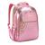 Mochila Feminina de Costas Juvenil Escolar Metalizada Rosa