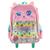 Mochila Feminina Escolar de Rodinha Infantil Menina Rosa Kids Fofa Rosa