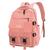 Mochila Feminina Infantil Passeio Escolar Multifuncional Academia Costas Ombro Trabalho Faculdade Creche Salmon