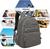 Mochila Feminina Notebook Tactel Flexivel Resistente Impermeavel Trabalho Escola Viagem Cinza