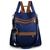 Mochila Feminina Semi Impermeavel Estilosa Agenda Material Escolar Sistema Fechamento Antiroubo Antifurto Bolsa Compacta Azul