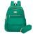 Mochila Femininia Infantil Luxo Escolar Basica Estilosa Estojo Segura Dia a Dia Escola Trabalho Escolar Basica Casual Verde escuro