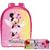 Mochila Infantil Escolar Bolsa Masculina Feminina + Estojo Box  Minnie 4 