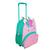 Mochila Infantil Escolar CLIO com Rodinhas Unicórnio CP2204B Verde