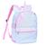 Mochila Infantil Escolar Meninas Unicórnio Sereia Lantejoula Unicórnio Branco e Rosa