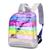 Mochila Infantil Grande Feminina Colorida Escolar Passeio Transparente