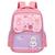 Mochila infantil juvenil escolar para menino e menina desenha com bols rosa