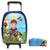 Mochila Infantil Menino Rodinha Escolar Grande + Estojo Box Patroll