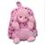 Mochila infantil pelúcia bichinhos variados novidade escolar Rosa