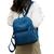 Mochila Juvenil Moderna Blogueira Original Escolar Bolsinha Feminina Semi Impermeavel Moda Estilosa Estojo   Azul