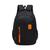 Mochila Masculina Reforçada Trabalho Escolar Preta Detalhes QL-098 DETALHE LARANJA