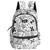 Mochila Notebook Alças Feminina Cartoon Doodle Art Juvenil Adolescente Preto