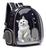 Mochila Pet Bolsa Visão Panorâmica Astronauta Gato Cachorro - bbless Preto