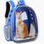 Mochila Pet: Transporte Confortável para Cães e Gatos - Visão Panorâmica  Azul
