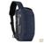 Mochila Unissex Anti Furto Transversal Prova Dagua Usb Azul