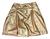 MODAS DOMI Short Metalizado Elegancia Veste Bem 33 Dourado