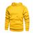 Moletom Blusa de Frio Canguru Capuz e Bolsos Cinza Liso Frio Inverno Casaco Varias Cores Masculino Feminino Unissex Amarelo