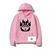 Moletom Canguru Lobo Wolf Cachorro Blusa de Frio Unissex Rosa