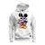 Moletom Estampado Confortável Blusa De Frio Inverno Mickey Caveira Branco