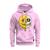 Moletom Estampado Premium Canguru Flanelado Com Capuz Caveira Emoji Rosa