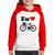 Moletom Infantil Eu Amo Bicicleta - Foca na Moda Branco, Vermelho