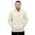 Moletom Masculino Liso Blusa De Frio Com Bolso Canguru Capuz Offwhite