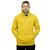 Moletom Masculino Liso Blusa De Frio Com Bolso Canguru Capuz Amarelo