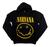 Moletom Nirvana Logo Blusa de Frio Adulto e Plus Size Unissex Banda de Rock Hcd581 BM Preto