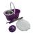 Mop Esfregão Giratório Cesto Centrifuga Inox 15L com Cabo Extensível lilas