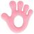 Mordedor Bebê Infantil +3 Meses Material Extra Macio Texturizado Mãozinha Buba Rosa