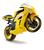 Moto Brinquedo Racing 22cm Fricção Pneus Borracha - Todas as Cores Roma Amarelo