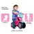 Moto de Bebê Equilibrío Sem Pedal Infantil 4 Rodas Totokross Cardoso Rosa