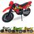Moto de Brinquedo Motocross 28cm Moto de Trilha Infantil Vermelho