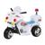 Moto Elétrica Triciclo Infantil Criança Até 17kg 6v Com Luzes Sons Sirene e Acelerador Importway Branco