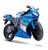 Moto Grande - 34.5 Cm - Rm Racing Motorcycle - Roma Azul ciano