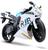 Moto Grande - 34.5 Cm - Rm Racing Motorcycle - Roma Branco
