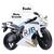Moto Infantil Brinquedo RM Motorcycle Moto Grande 34.5 Cm Branco