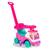Motoca de Passeio C/ Empurrador Bebe  - Totoka Plus  Azul e Rosa Infantil Carrinho Andador Rosa