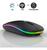 Mouse Optico Sem Fio Recarregável USB Led Rgb Wirelles Usb Note Preto