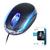 Mouse óptico - usb - com led azul - exbom Preto